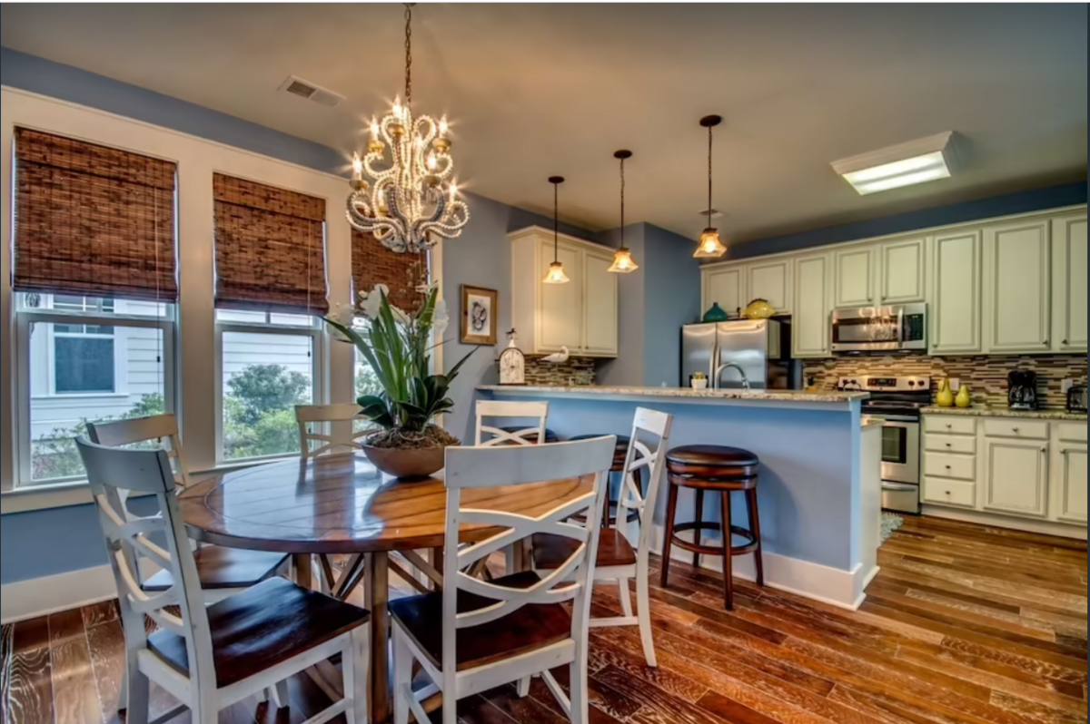 Kitchen at the North Beach Resort and Villas in North Myrtle Beach. Screenshot of listing. January 5, 2022.