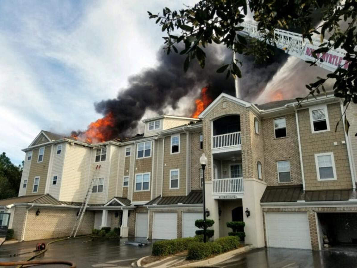 The condominium complex at The Havens at Barefoot Resort was on fire Thursday afternoon in North Myrtle Beach.