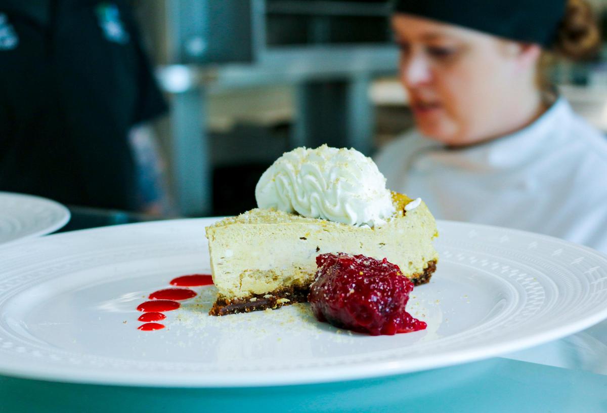Kayla Rabon, culinary student at Horry Georgetown Technical College, prepares several dishes for the holidays at the HGTC Myrtle Beach location.
