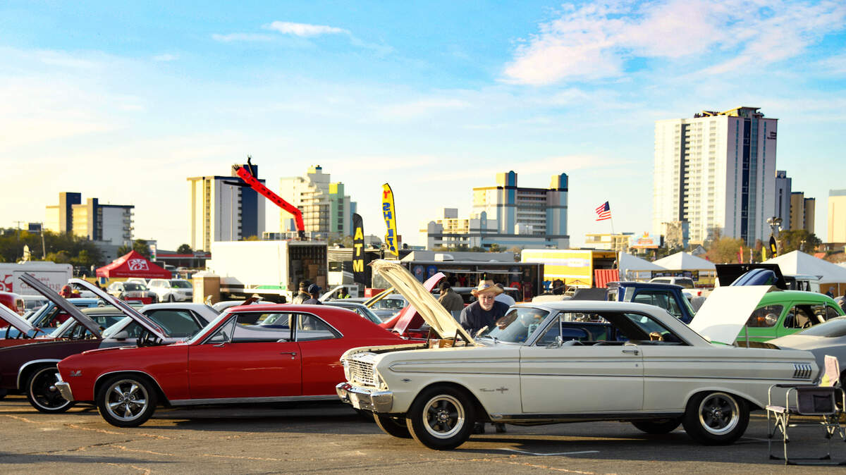 The 35th Annual Run to the Sun Car and Truck Show returns to Myrtle Beach at the Old Myrtle Square Mall, 2501 North Kings Highway. It’s one of three events happening on Oak Street.