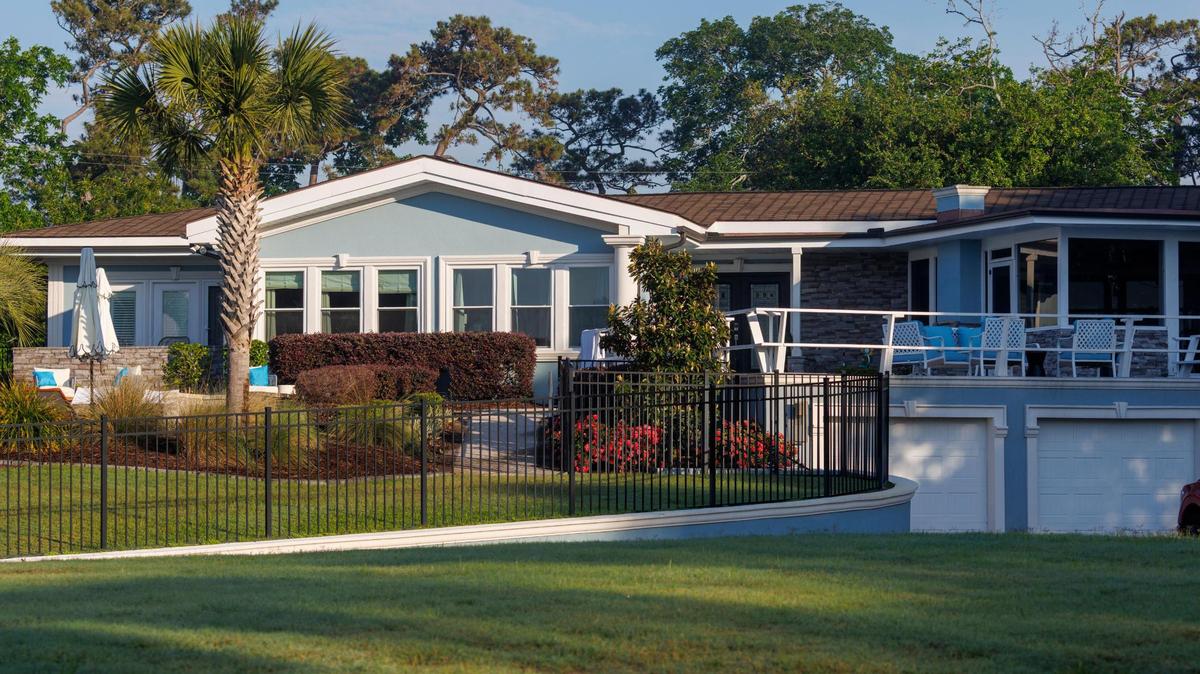 The “Shag House” on Burchap Drive in Myrtle Beach was featured in the 1989 film “Shag: The Movie.” Current owner Maggie Maher has spent 10 years renovating the home but has left touches, like the expansive front porch, as homage to the home’s history. May 1, 2025.