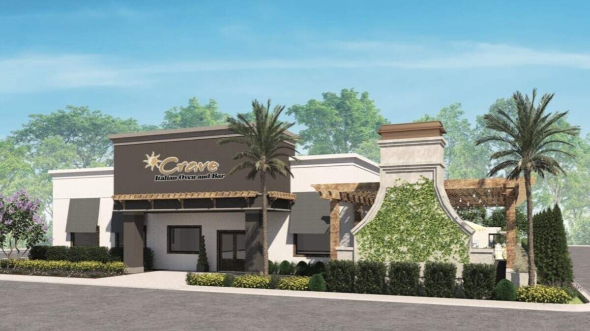 This is a conceptual rendering of the new Crave Italian Oven & Bar, which will open a second Myrtle Beach location at 7401 N. Kings Highway.