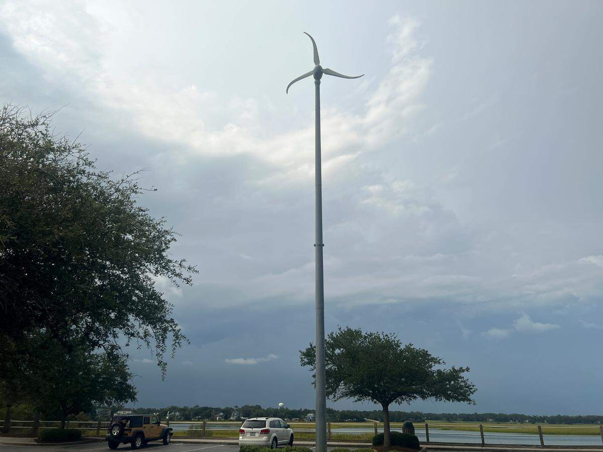 The windmill at the Russell Burgess Coastal Preserve in North Myrtle Beach is one of three windmills installed in the community in 2010 to build ‘public familiarity’ with wind power. Two are owned by the City of North Myrtle Beach and one by Santee Cooper. Sept. 7, 2022.