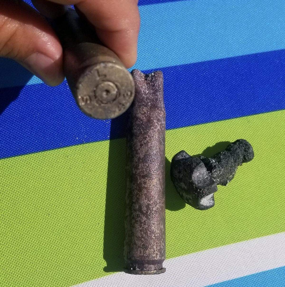In Surfside Beach, one woman said found shell casing from World War II buried in the sand.