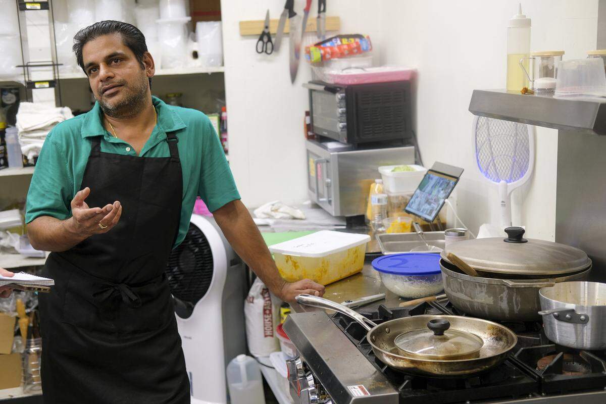 The 4-Way Fuel Sunoco gas station in Conway is now offering Indian cuisine. Laxmi and Lovey Vaid have been operating the station for ten years but Lovey Vaid, a trained chef, has recently started cooking for the station. The menu includes tandoori chicken wraps, butter chicken and samosas topped with chana masala. His specialty offerings has is garnering attention on social media. Aug. 8, 2025.