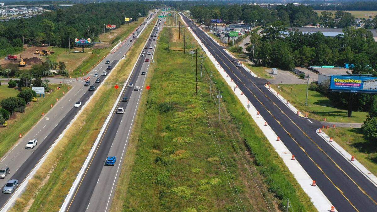 The widening of U.S. 17 Bypass near the Myrtle Beach International Airport continues. Crews with the South Carolina Department of Transportation are installing storm drainage along the busy stretch of highway in preparation for the widening.