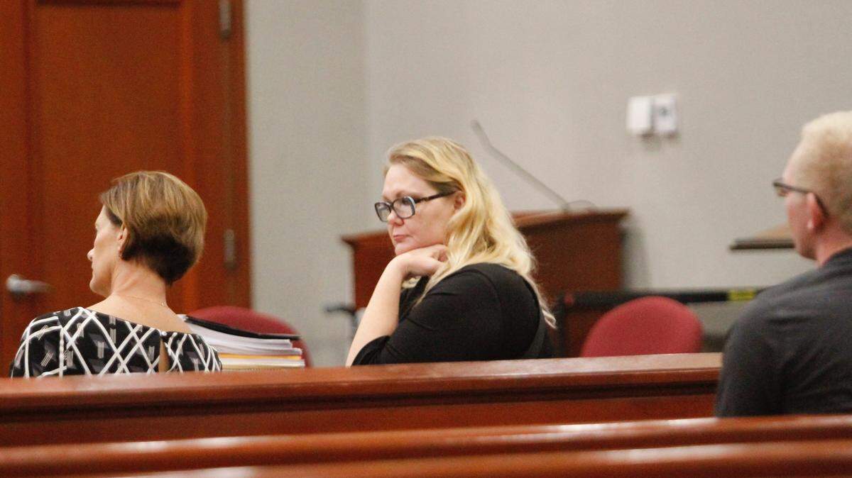 Tammy Moorer sits through pre-trial motions on Monday, Oct. 8, 2018.