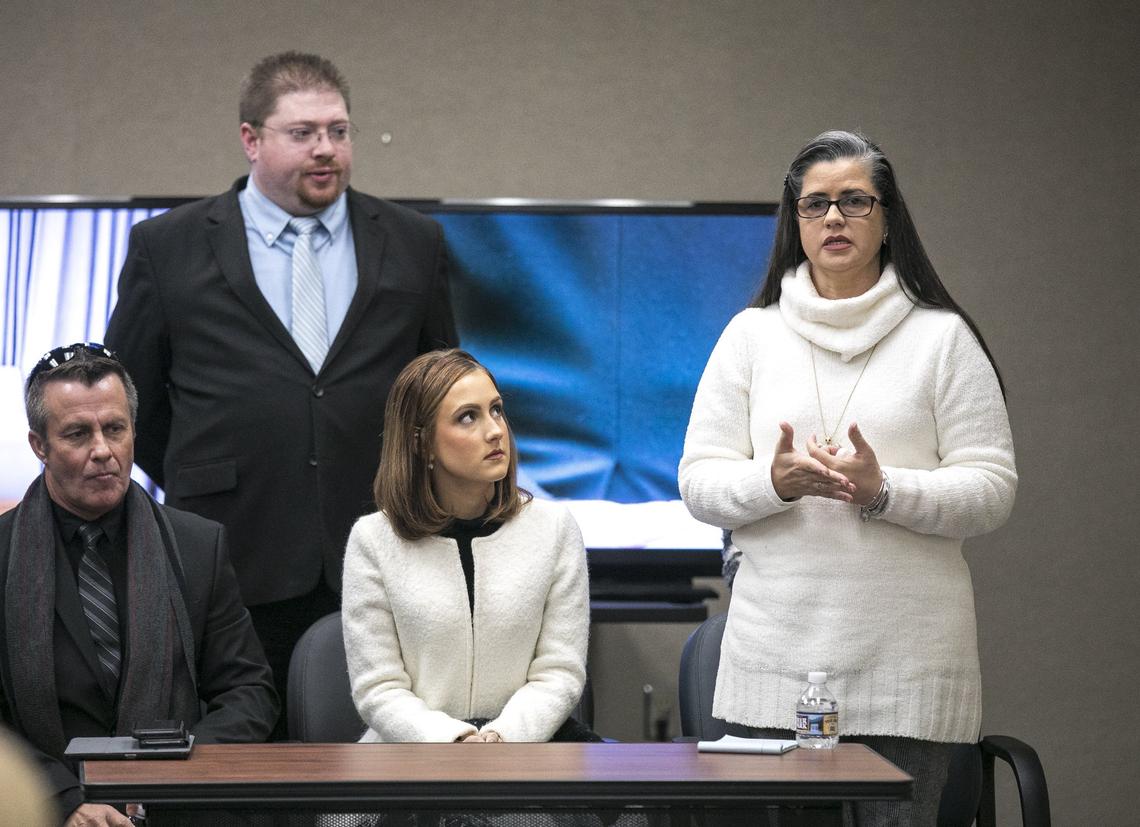 Debbi Elvis spoke on behalf of her missing daughter, Heather Elvis at a parole hearing for Sidney Moorer in Columbia on Tuesday. Moorer was denied parole by a three member panel. Nov 27, 2018.