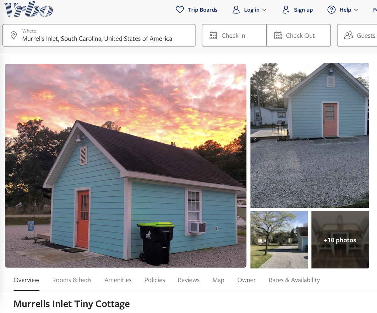 A VRBO vacation rental in Murrells Inlet, SC.
