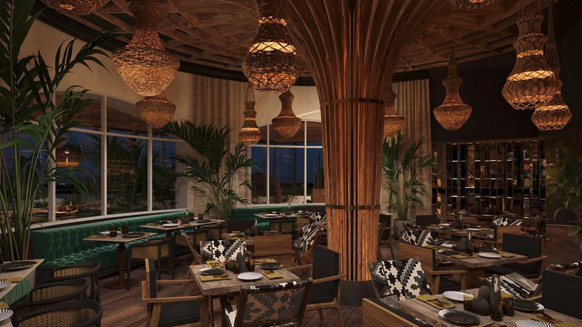 An artist rendering of the future dining area of Cantina Imperfect, a new high-end restaurant coming to the Grande Dunes area of Myrtle Beach, SC.
