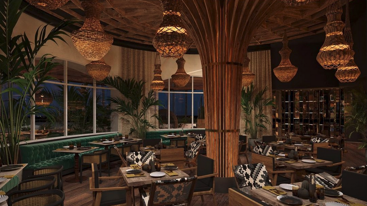 An artist rendering of the future dining area of Cantina Imperfect, a new high-end restaurant coming to the Grande Dunes area of Myrtle Beach, SC.