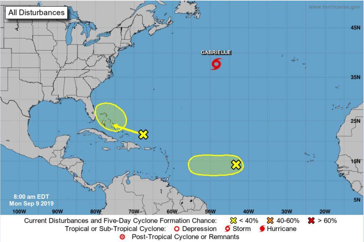 National Hurricane Center forecasters are watching three systems in the Atlantic.