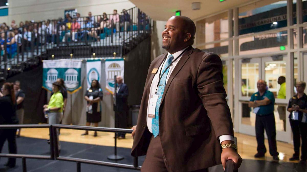 Coastal Carolina University announced Overton’s death to the university in an email Dec. 31, 2024. He was 42. Overton served as CCU’s vice president for executive initiatives and chief of staff. In the years prior, he held many roles in student affairs, greek life, the university’s information service CHANT411 and as a faculty advisor for the African American fraternity Alpha Phi Alpha, Inc. Students and faculty say that Overton’s legacy as a champion for higher education will live on. Photos courtesy of Coastal Carolina University.