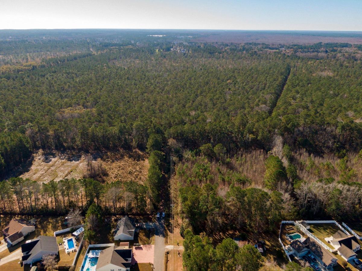 An aerial view looking South of the land off Freewoods Road currently known as the Bumgardner Tract. A development plan for over 700 acres that could lead to up to 3,872 new “dwelling units” off Highway 707 in the Burgess Community. The property could be built out over the next ten years. Dec. 8, 2021.