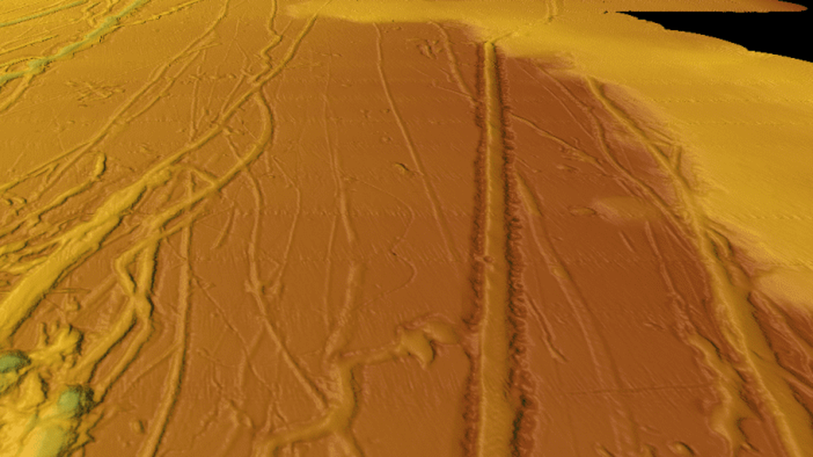 These mysterious lines were carved 30,000 years ago into the seafloor off the East Coast by massing icebergs, according to a new report.