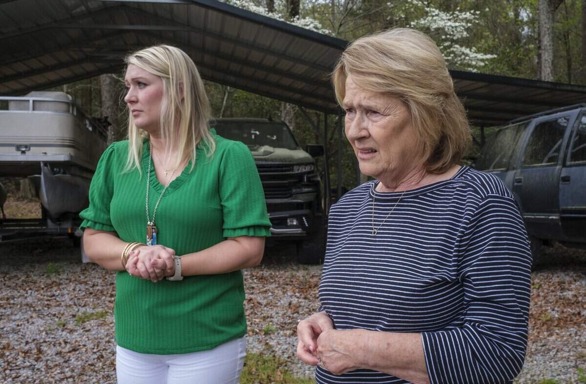 Deborah Spivey, mother of Scott Spivey and his sister Jennifer Foley, discuss audio recordings and text messages they received as part of a wrongful death lawsuit against his two shooters, Weldon Boyd and Kenneth “Bradley” Williams. Scott Spivey was killed in a road rage incident on Sept. 9, 2023 at Camp Swamp Road in Longs, SC. Neither Boyd or Williams were charged in the shooting. March 31, 2025.
