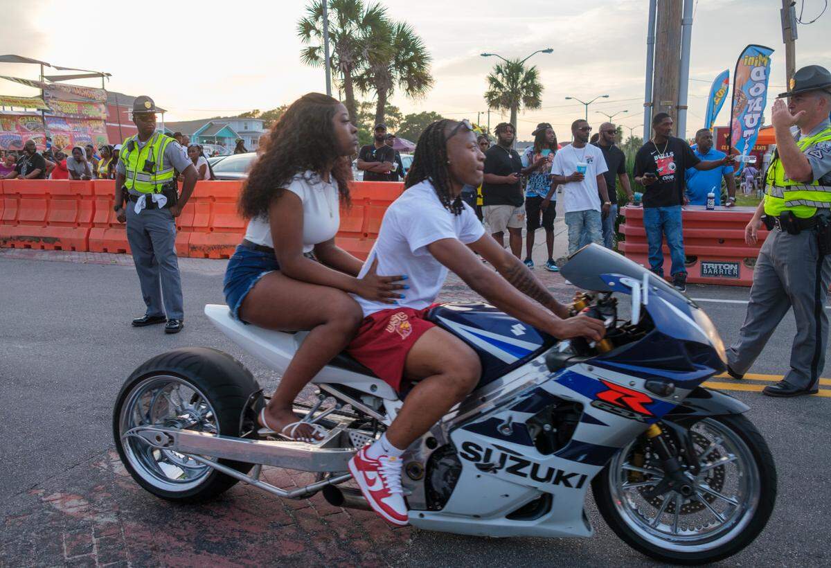 An example of a sport bike during the 2024 Atlantic Beach Bike Week in 2024. May 24, 2024.