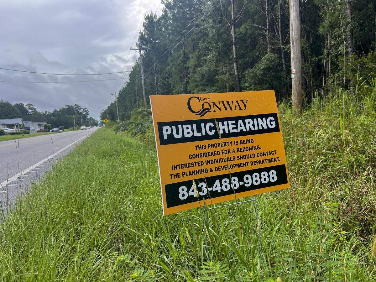 Over 109 acres could be developed outside downtown Conway near the corner of Cultra Road and Oak Street. It’s up to the city’s planning commission to decide whether or not to recommend an annexation of the property , or leave it classified in unincorporated Horry County. Aug. 8, 2025.