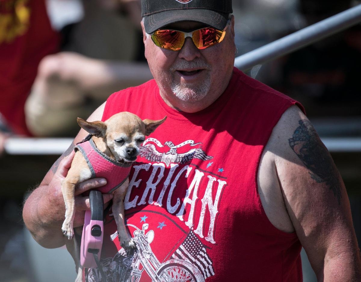 The annual motorcycle rodeos are held daily at The Rat Hole during the Myrtle Beach Spring Bike Rally with events such as the waitress carry, keg roll, balloon toss and bite the weiner contests. May 15, 2019.