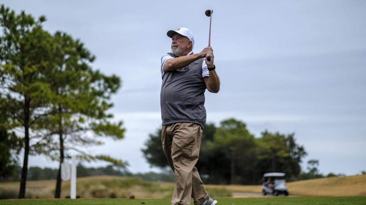 A golfer tees off in Myrtle Beach, SC. Which underrated Grand Strand golf course is your favorite? Photo originally taken December 14, 2020.