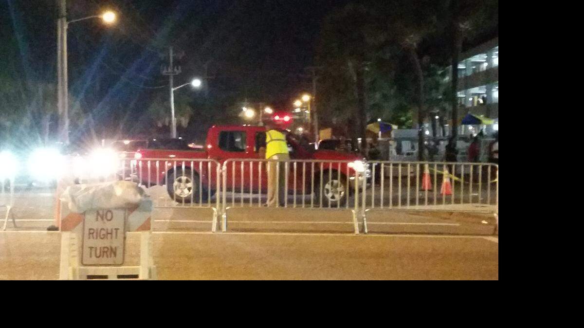 The 23-mile traffic loop went into effect Friday night. "Security telling drivers they can no longer access Ocean Blvd from 8th Ave S. Line of cars has to turn around." - @TSNMPrabhu