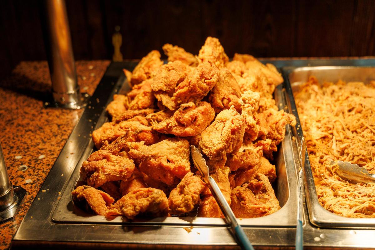 Southern buffets are a popular style of restaurant in the Myrtle Beach area, and the South in general. Judy Boone’s Family Kitchen in Murrells Inlet, SC serves traditional Southern food, like fried chicken and collard greens, in an all-you-can-eat format. July 8, 2025.