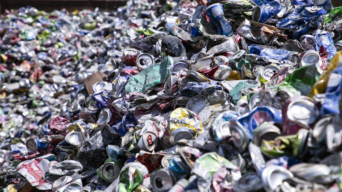 Aluminum cans are collected for recycling at the Horry County Solid Waste Authority (SWA).