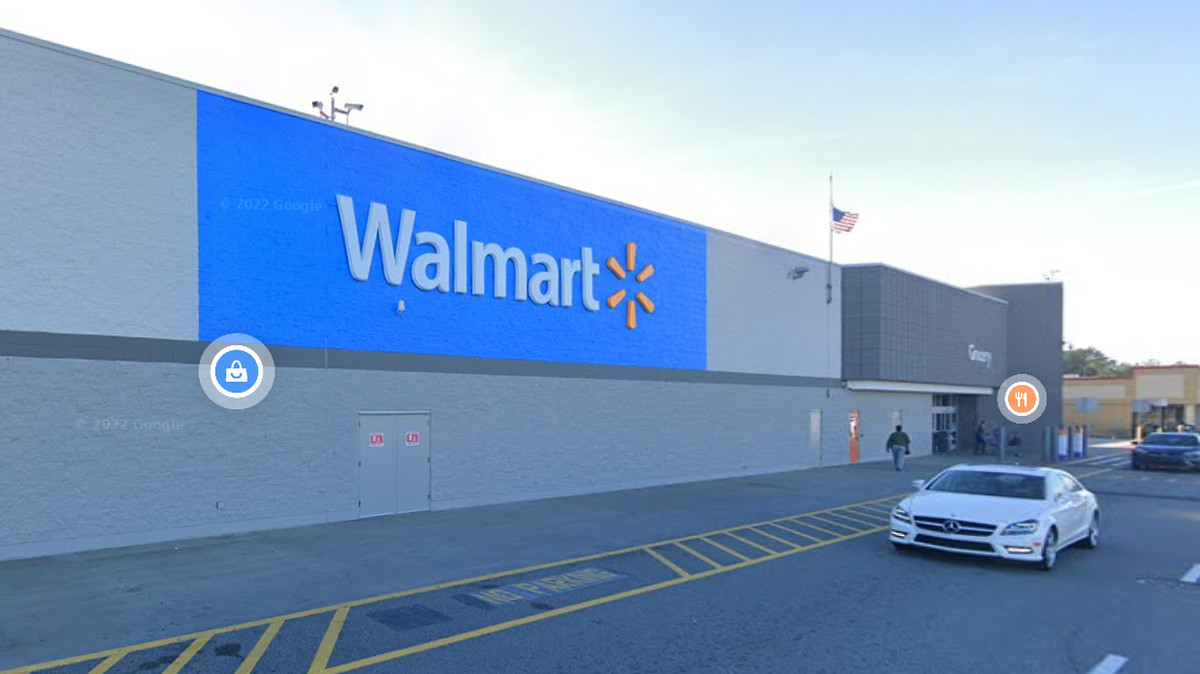The Church Street Walmart in Conway, SC. A man died after lighting boxes on fire to stay warm.