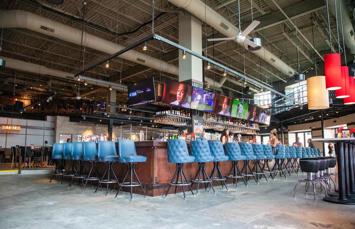 A view of the dining room at Bar Louie at Broadway at the Beach in Myrtle Beach.