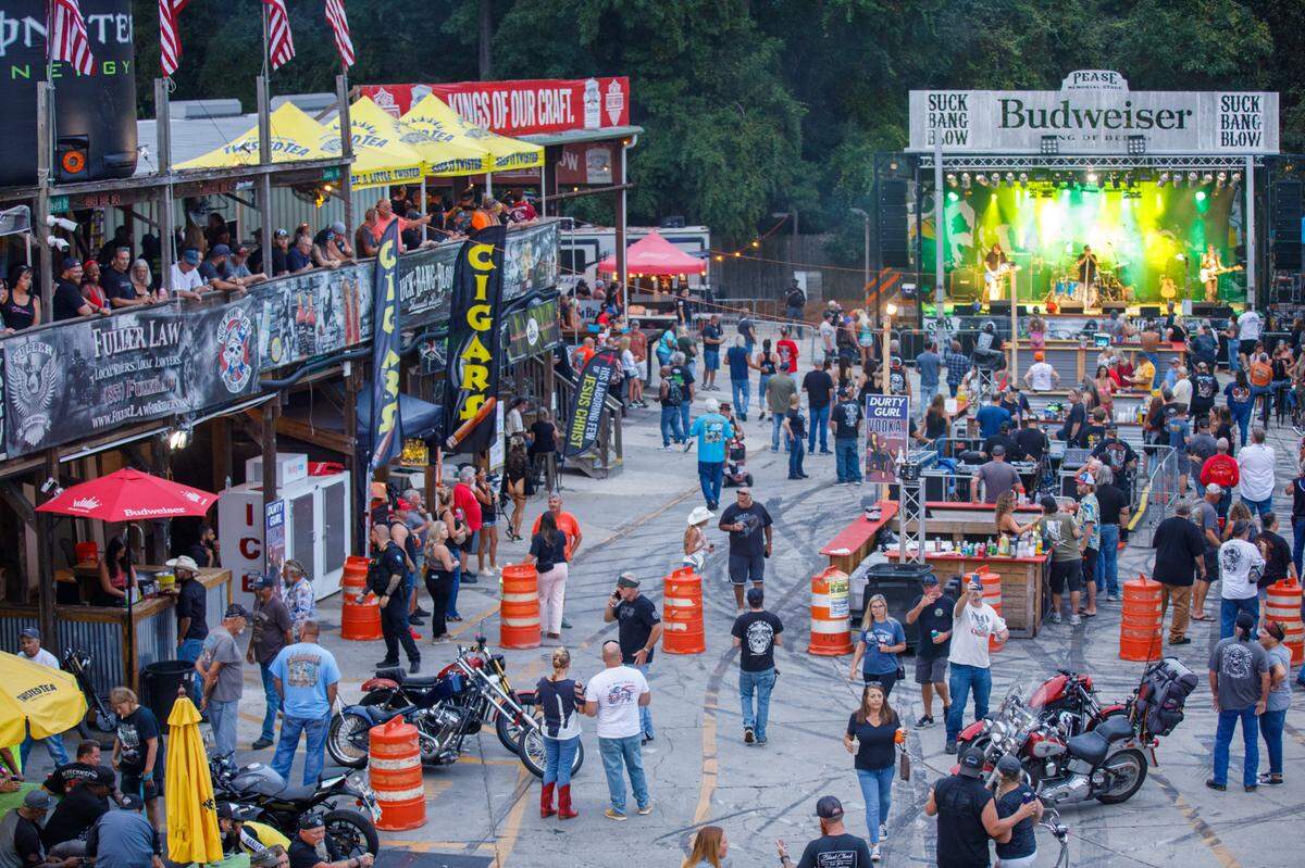 Myrtle Beach Bike Week’s Fall Rally is happening at area bars along the Grand Strand this week from Little River to Murrells Inlet. More sedate than the popular Spring rally, motorcylists brought their kids and even their pet’s to to the event which runs from Sept. 30 to Oct. 6, 2024. Oct. 4, 2024.