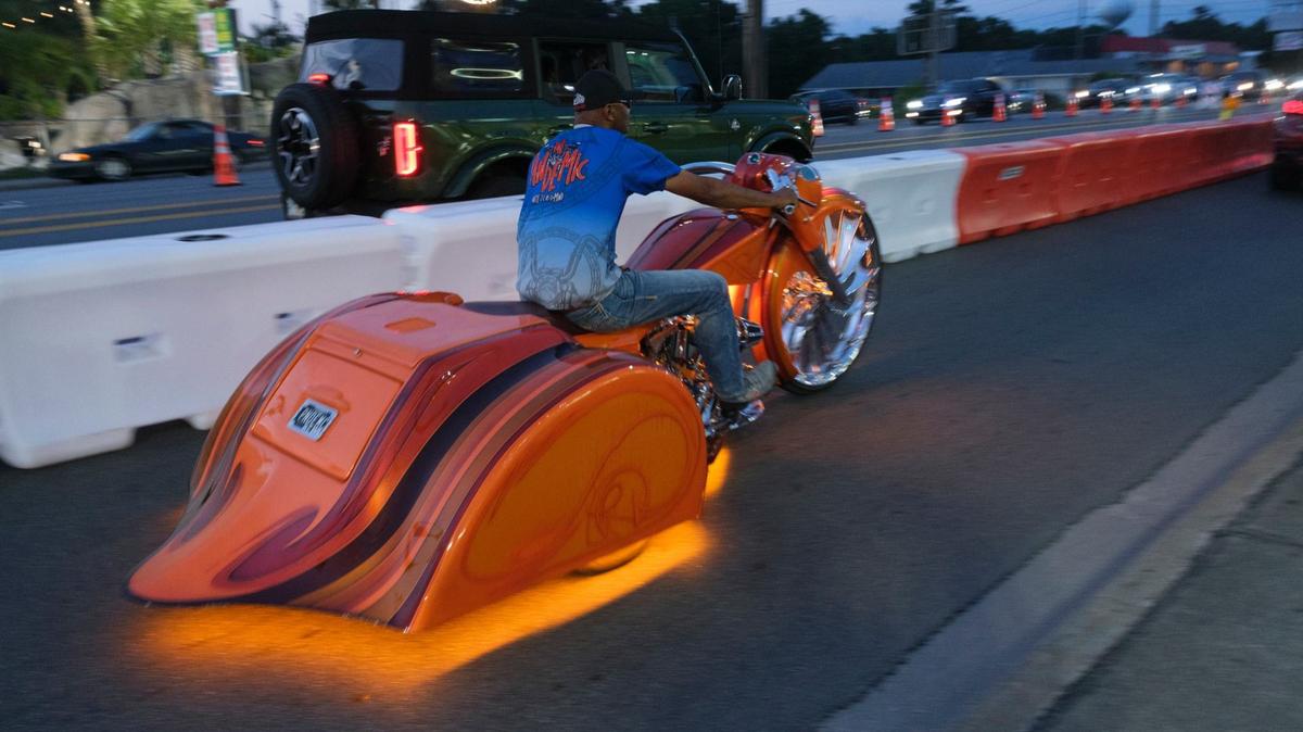 The 2024 Black Pearl Cultural Heritage and Bike Festival, also known as Black Bike Week, came roaring into the Northern end of the Grand Strand Friday night. Bikers gathered at the Myrtle Beach Mall to show off their rides, cruised through Atlantic Beach, and partied under beach houses in North Myrtle Beach. S.C. May 24, 2024.