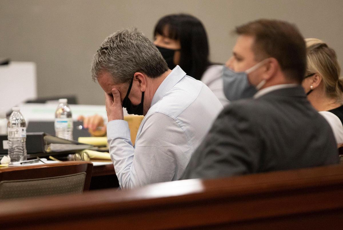 Gary Bennett (center) with attorney Aimee Zmroczek on the opening day of the the second trial for Gary Bennett previously convicted for the murder of Eva Marie Martin 20 years ago. October 20, 2020.