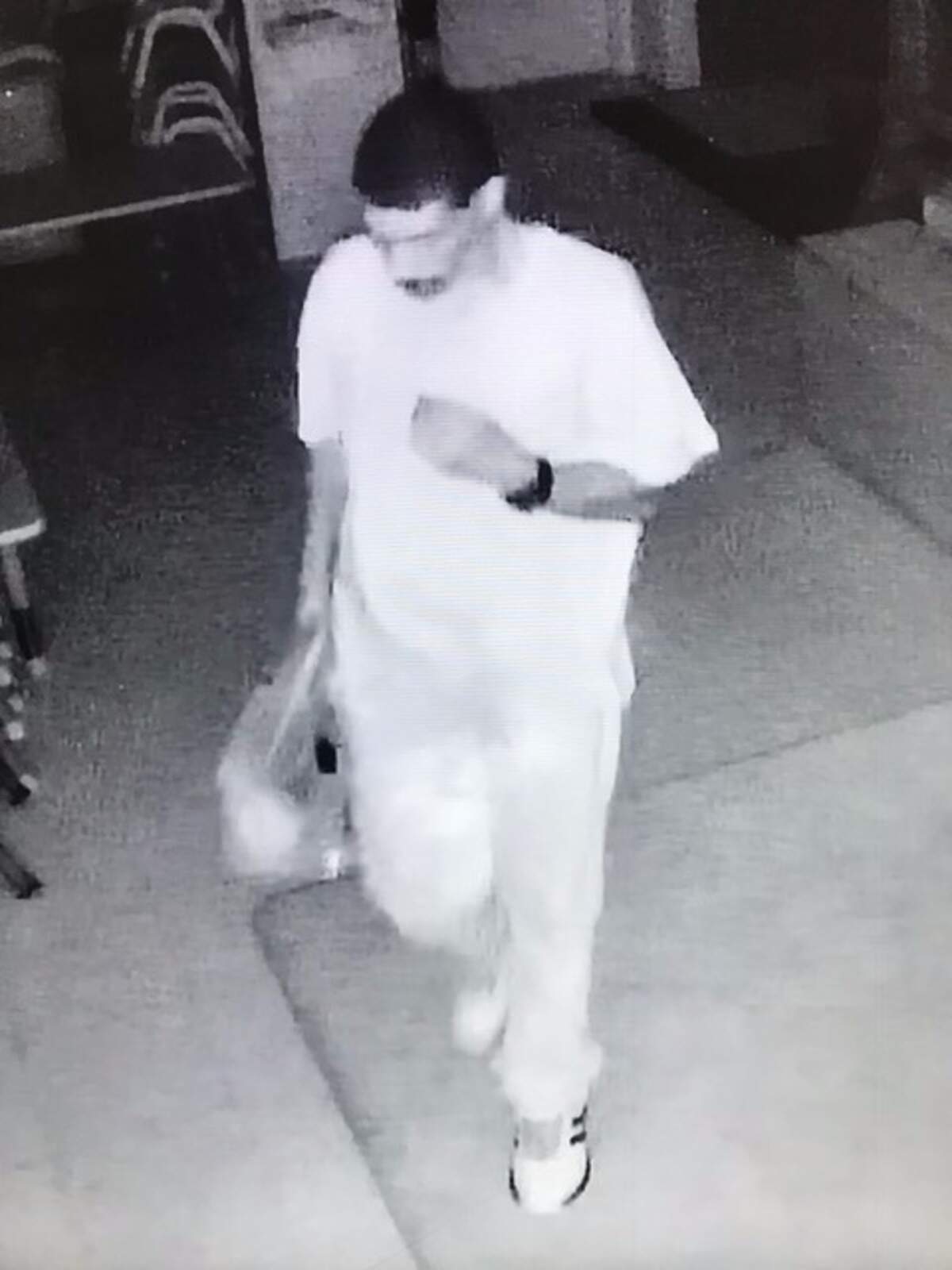 Surveillance photos show a man Conway police say robbed a church early Thursday morning.