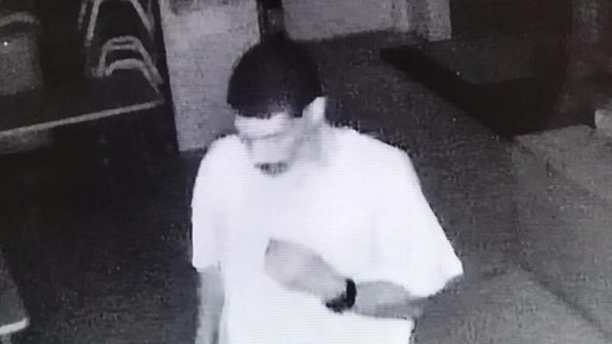 Surveillance photos show a man Conway police say robbed a church early Thursday morning.
