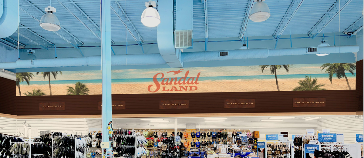 Artist rendering of Sandal Land Shoe Store remodeling provided by Boulineau’s.