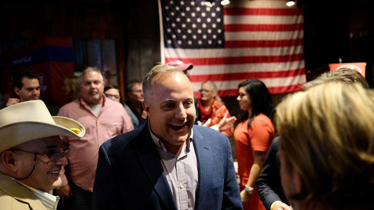 Russell Fry celebrates with supporters at The Boathouse in Myrtle Beach, S.C. on Nov. 8, 2022. Fry, a Republican, is poised to replace U.S. Rep. Tom Rice in South Carolina’s 7th congressional district.