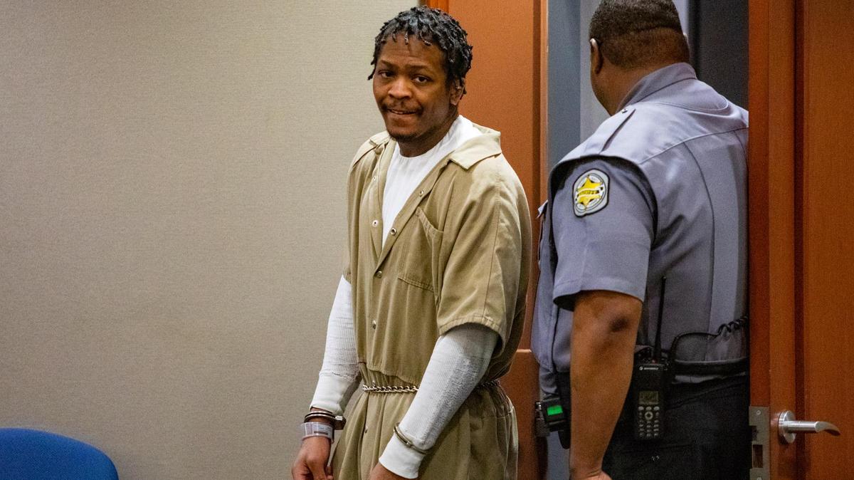 Daquan Simmons enters a Horry County courtroom Tuesday morning for a hearing. Simmons is accused of beating a baby, leaving the 8-month-old in the woods and later returning to bury her in a shallow grave in 2017.