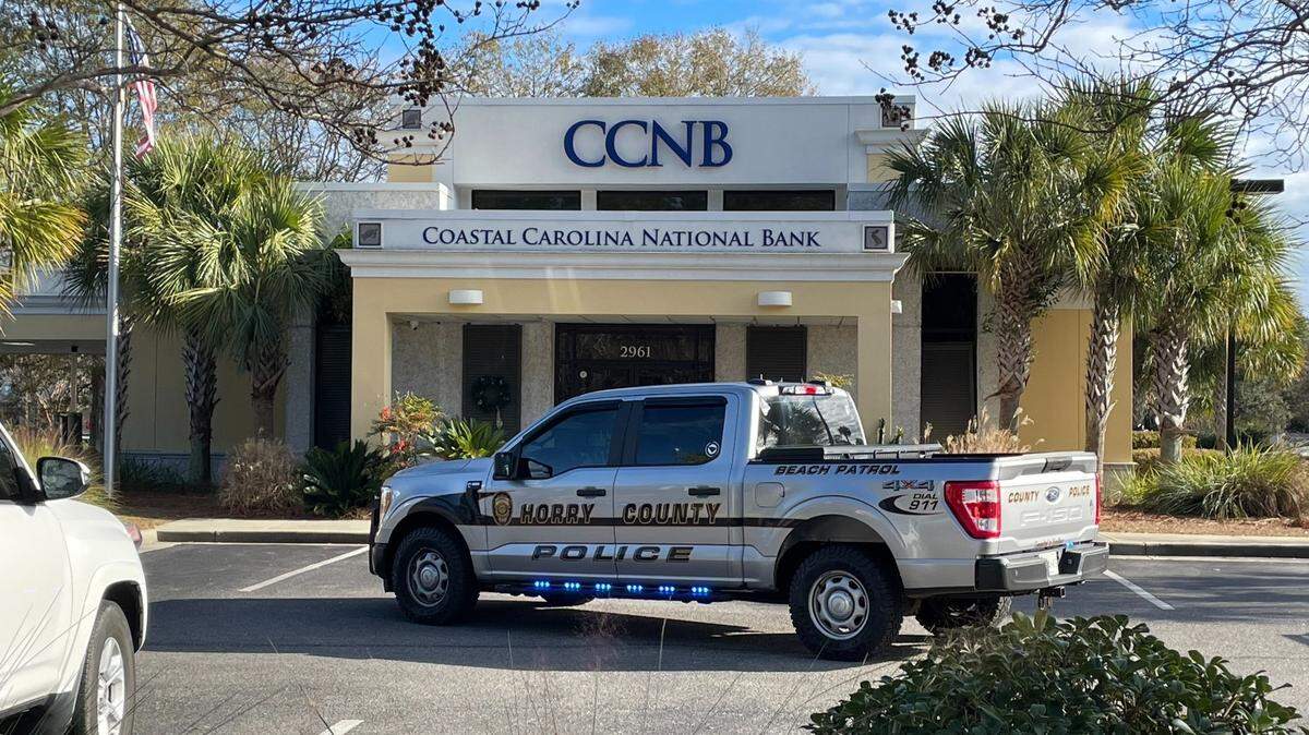 Horry County Police are investigating a reported bank robbery at Coastal Carolina National Bank in Murrells Inlet.