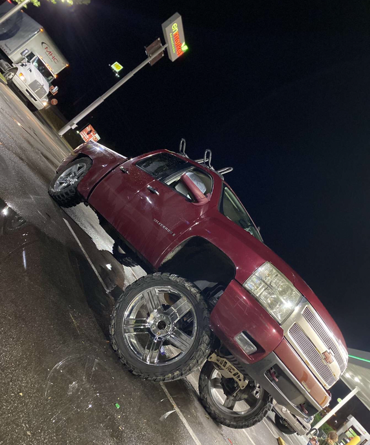 Shane Wilson of Orangeburg, S.C., owns this Chevrolet Silverado “Carolina Squat” truck. The South Carolina legislature is looking at heavily restricting the modifications allowed for trucks.