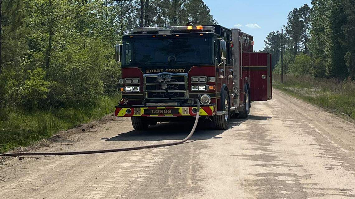 Body found in back of burning car in Horry County. Two men are charged with murder