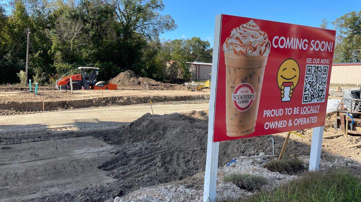Land is being cleared for a Scooter’s Coffee that will open along U.S. 501 in Conway. Oct. 31, 2024