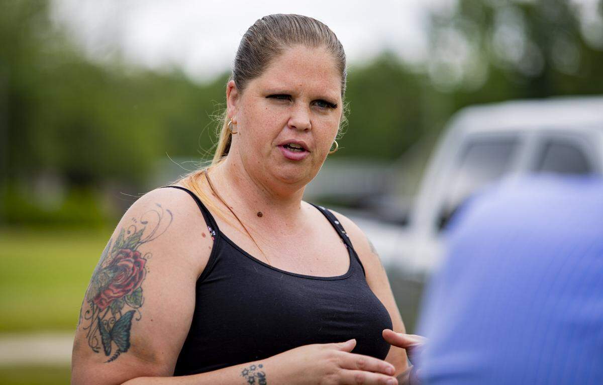 Jessica Fipps speaks with the Sun News at her home Friday afternoon in Gallivants Ferry. Fipps has been out of work for nearly a motnh due to the COVID-19 coronavirus pandemic.