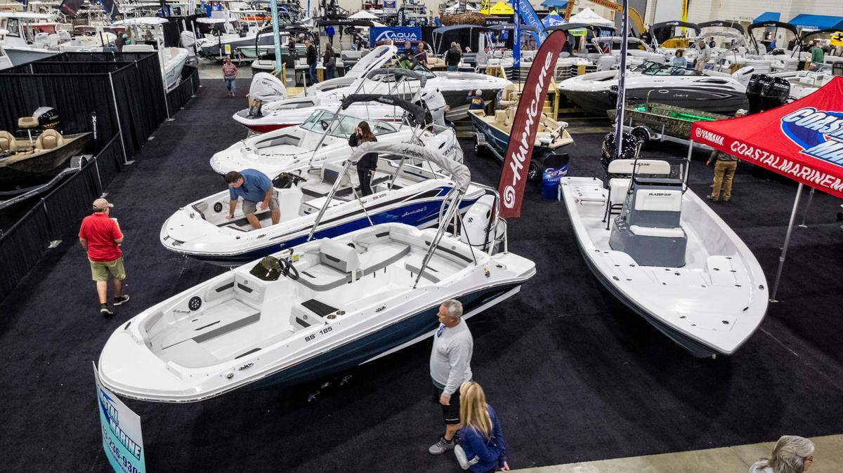 The 2023 Grand Strand Boat and Sportsman Expo started today at the Myrtle Beach Convention Centers. Twelve boat dealers are featuring their crafts at the show along side vendors selling kayaks, ATVs, Golf Carts and outdoor recreation services. January 6, 2023.