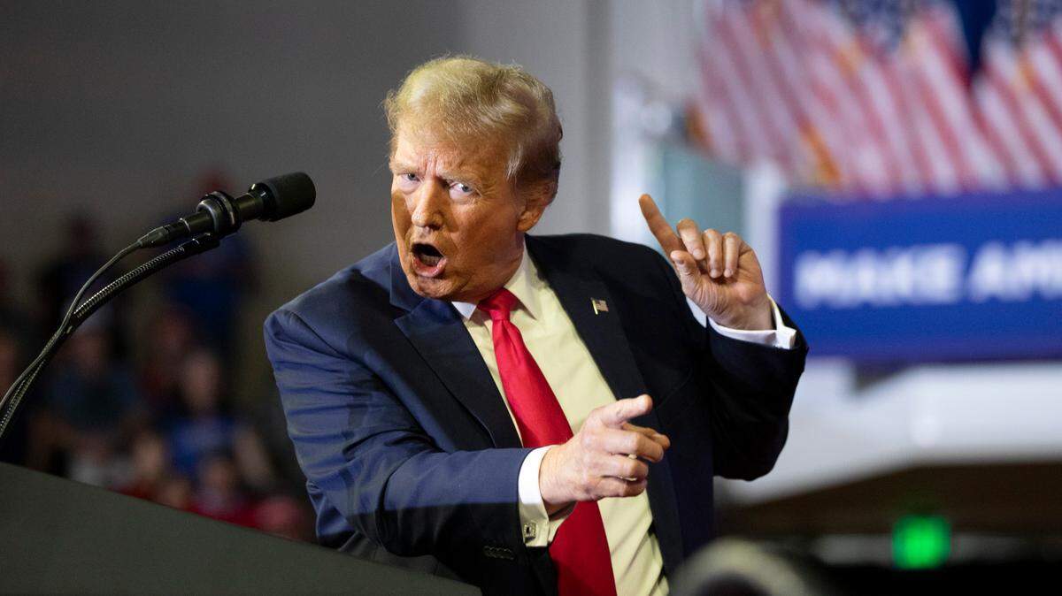 Former U.S. President Donald Trump appeared on Saturday afternoon for a “Get out the Vote” rally at the HTC Center at Coastal Carolina University in Conway, S.C. where he spoke for over and hour and a half. The HTC center held 3,000 supporters but Trump spoke to an “overflow” crowd lined up outside at his arrival. Saturday, February 10, 2024. Feb. 10, 2024.