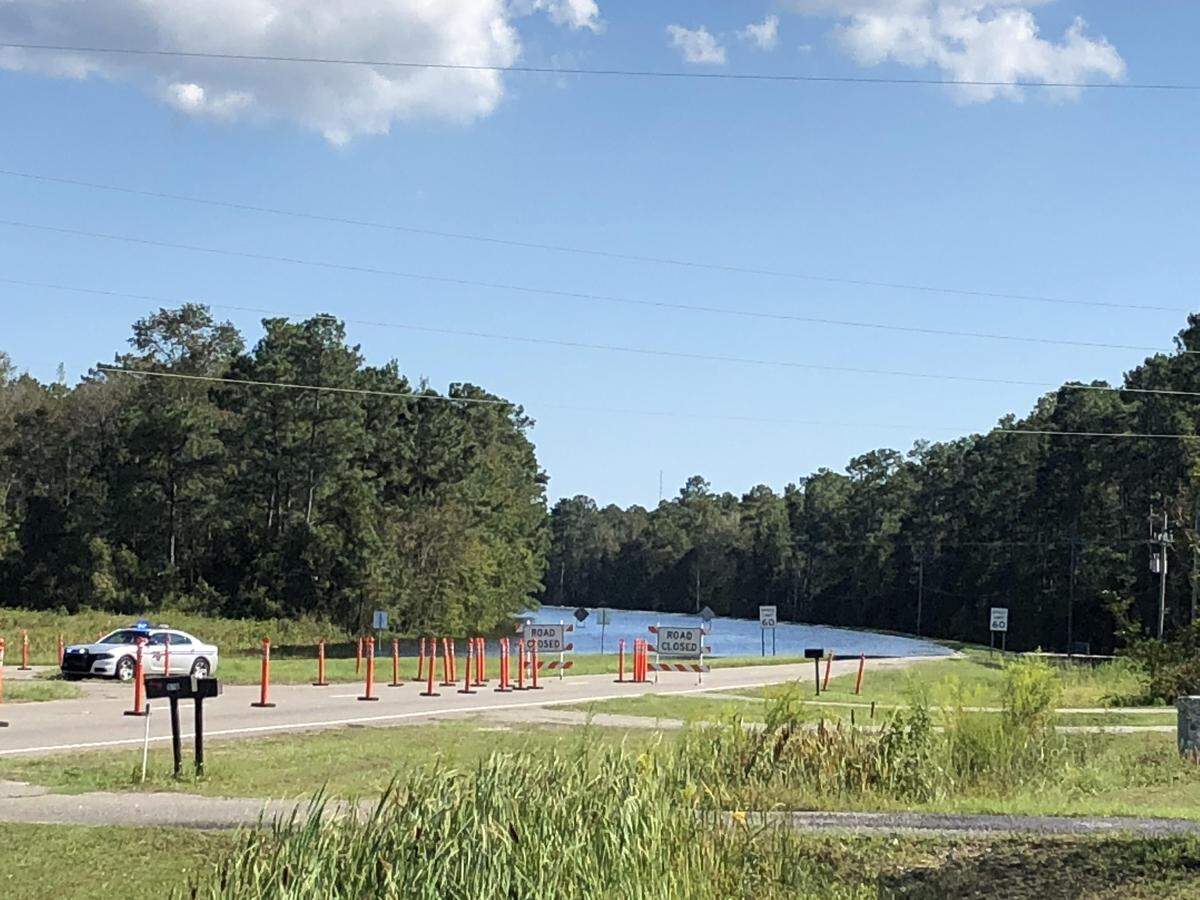 Part of Highway 9 in Longs are closed this week because of flood waters that have overtaken Aberdeen Country Club, forced Long Bay Club to close because the road is closed at its entrance, and impacted other golf courses along the street.