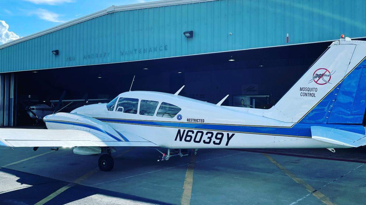 The plane scheduled to aerially spray for mosquitoes in Horry County via Horry County government