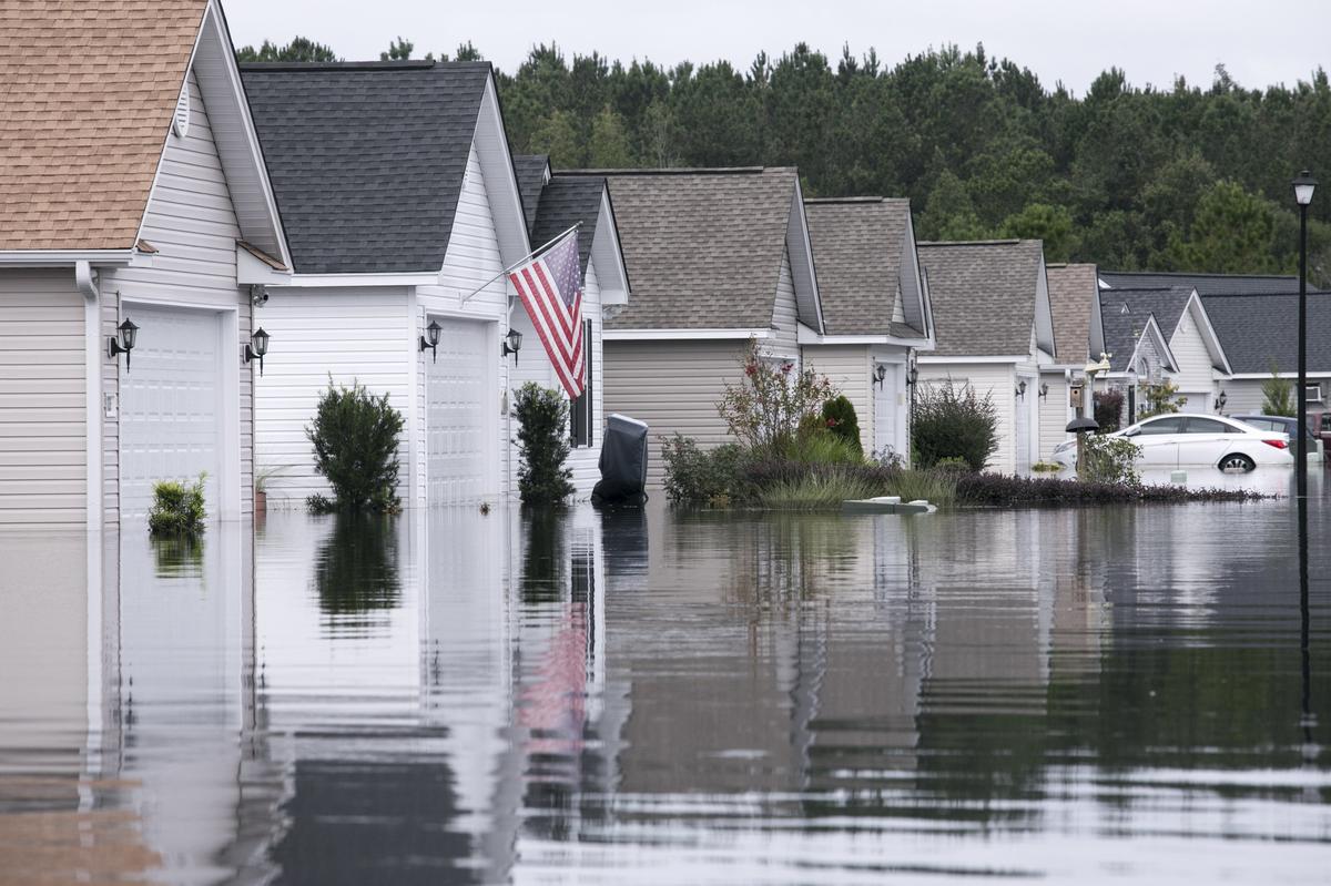 The Polo Farms neighborhood off S.C.905 is largely under water on Monday. The Red Bluff community off S.C.905 has flooded along the Waccamaw River and Simpsons Creek under Hurricane Florence’s deluge with entire neighborhoods underwater. Monday, Sept. 24, 2018.