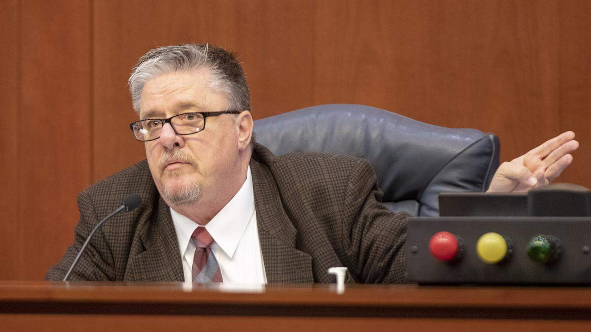 Horry County Council Chairman Johnny Gardner speaks during an open session meeting at the Horry County Courthouse Friday.