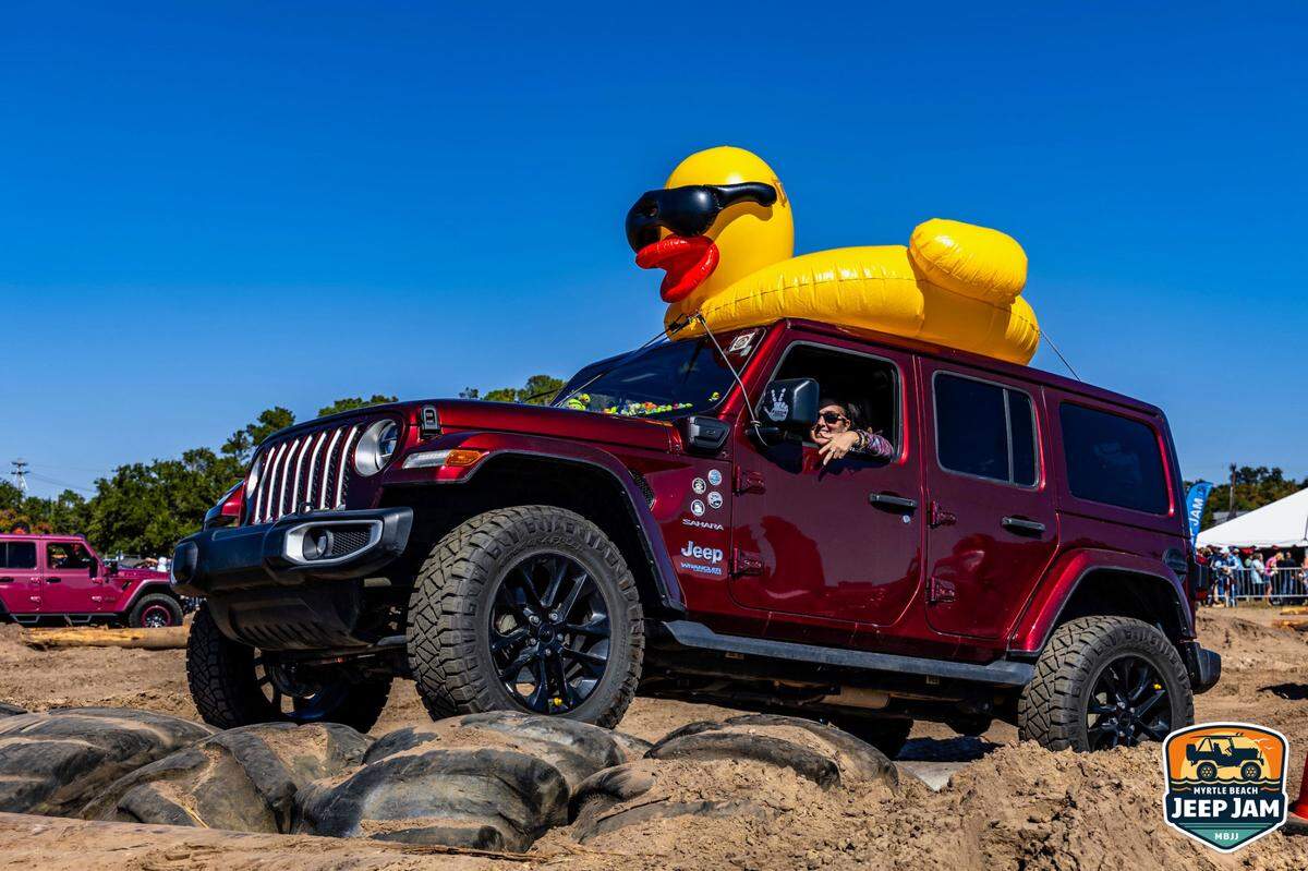 A Jeep sports a giant inflatable duck at last year’s Myrtle Beach Jeep Jam. via Myrtle Beach Jeep Jam