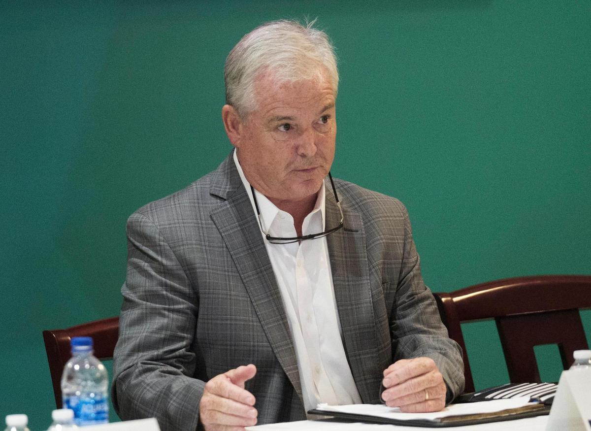 Bubba Collins responds to questions at the Destination North Myrtle Beach City Council Candidate Forum. Oct. 13, 2021.
